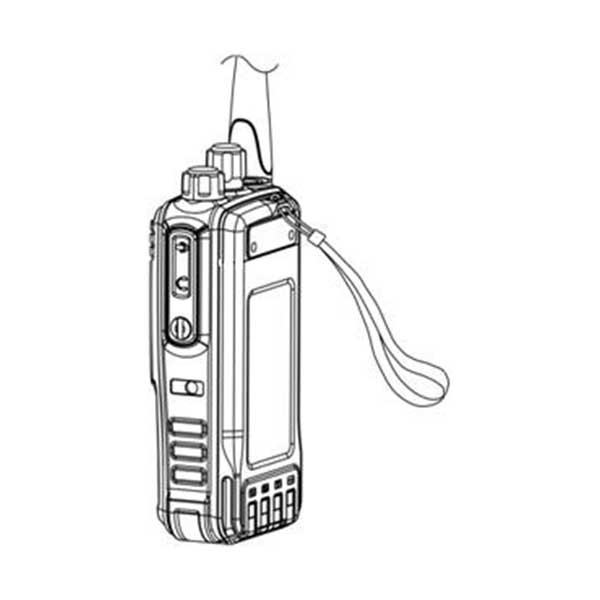 Install or remove Retevis E2 hand strap