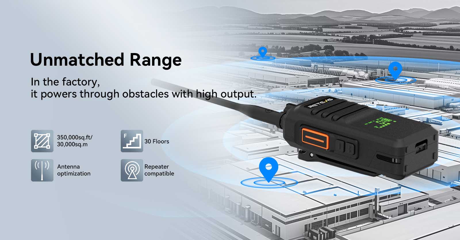 Retevis NR40 5W high power long range radio communication