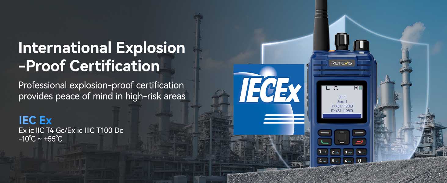 Retevis E2 IECEx Certified Explosion-Proof Two-Way Radio
