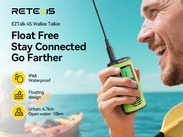 Retevis Eztalk4s waterproof gmrs walkie talkie