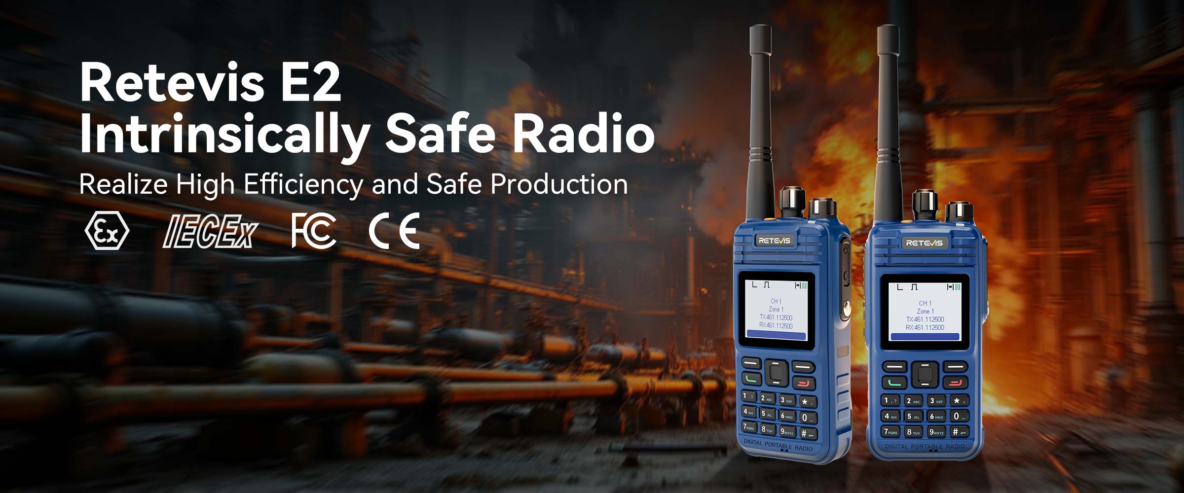 Retevis MateTalk E2 Intrinsically Safe Two-way Radio