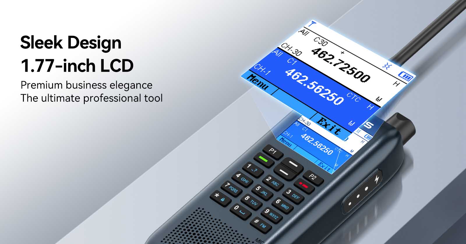 Retevis C3 GMRS walkie talkie with sleek and stylish design