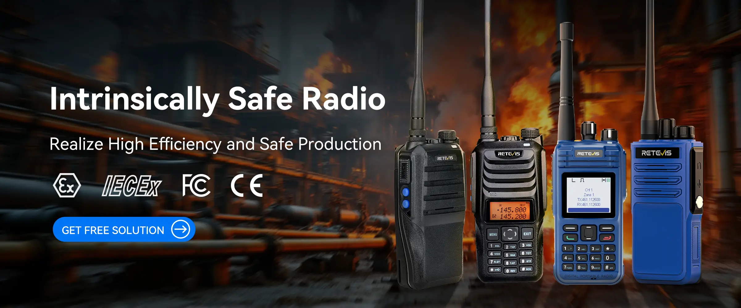 Retevis MateTalk E2 Intrinsically Safe Two-way Radio