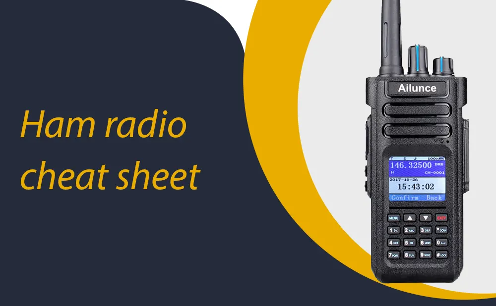 Ham radio cheat sheet